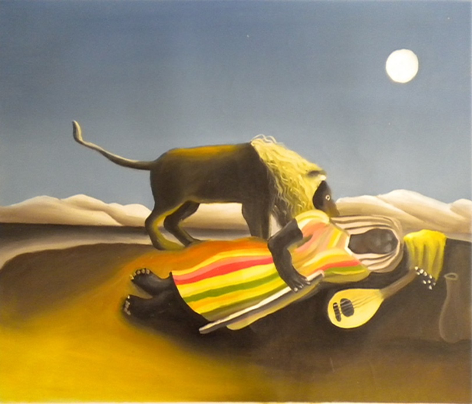 Quadro La zingara di Rousseau, falso d'autore 50x60cm Personaggi e